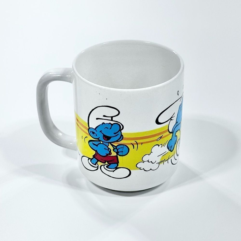 Smurf’s vintage running coffee ceramic mug